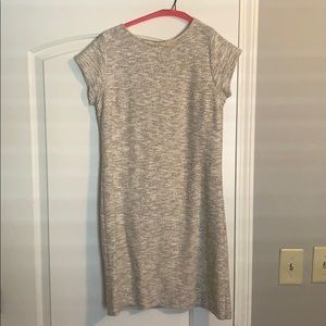 Banana republic white and gold dress